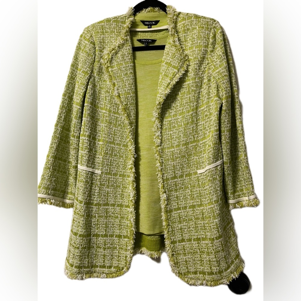 Misook open front Jacket with top